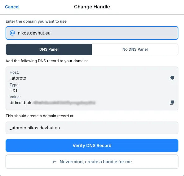 member account change handle example
